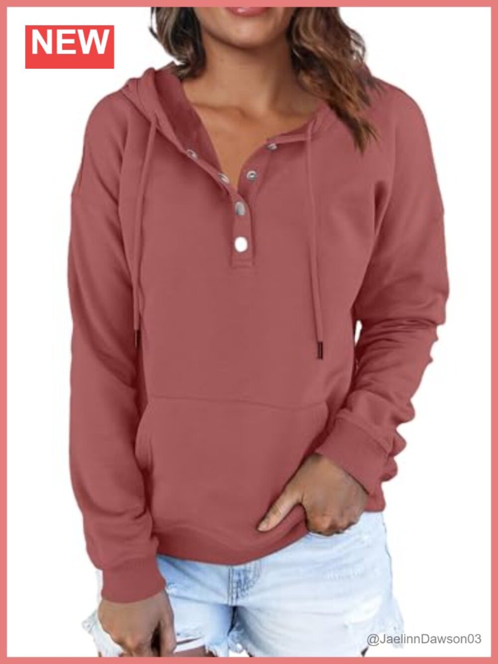 Women's Button Down Fleece Hoodie Sweatshirt with Pockets Long Sleeve Pullover